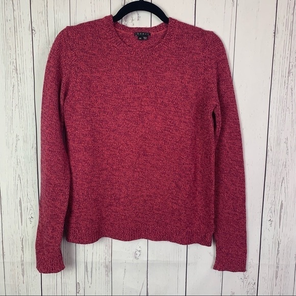 Theory | pink heathered 100% wool crewneck sweater - Picture 1 of 8
